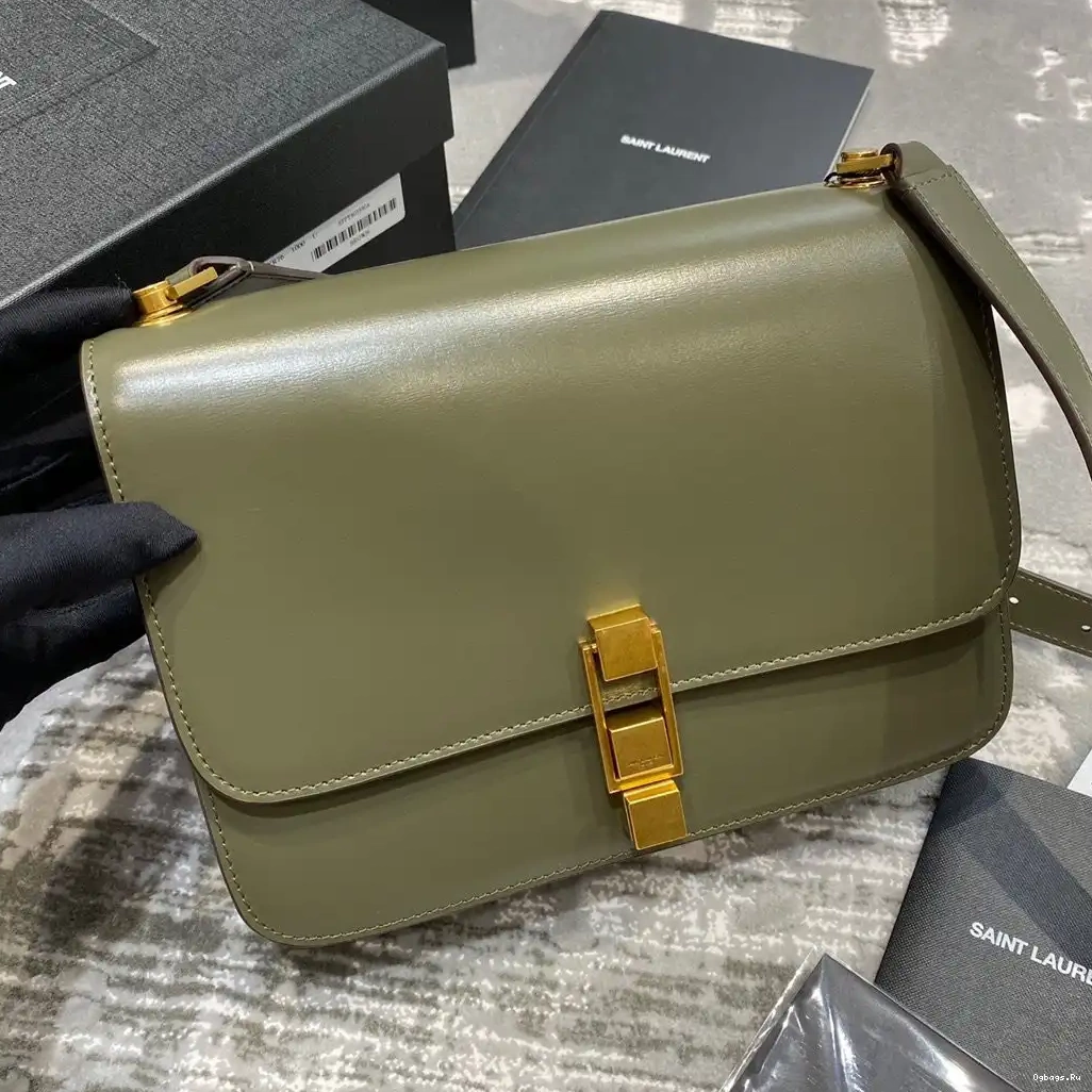 LEATHER IN CARRE SATCHEL SMOOTH LOULOU YSL 0528